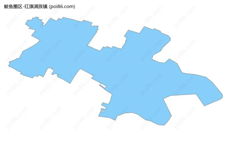红旗满族镇边界地图