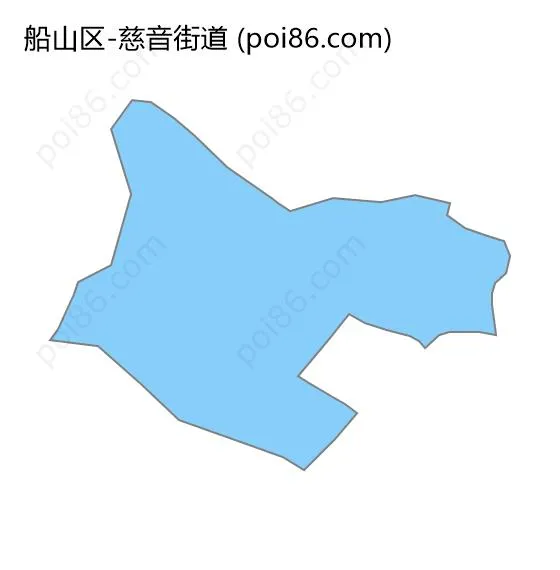 慈音街道边界地图