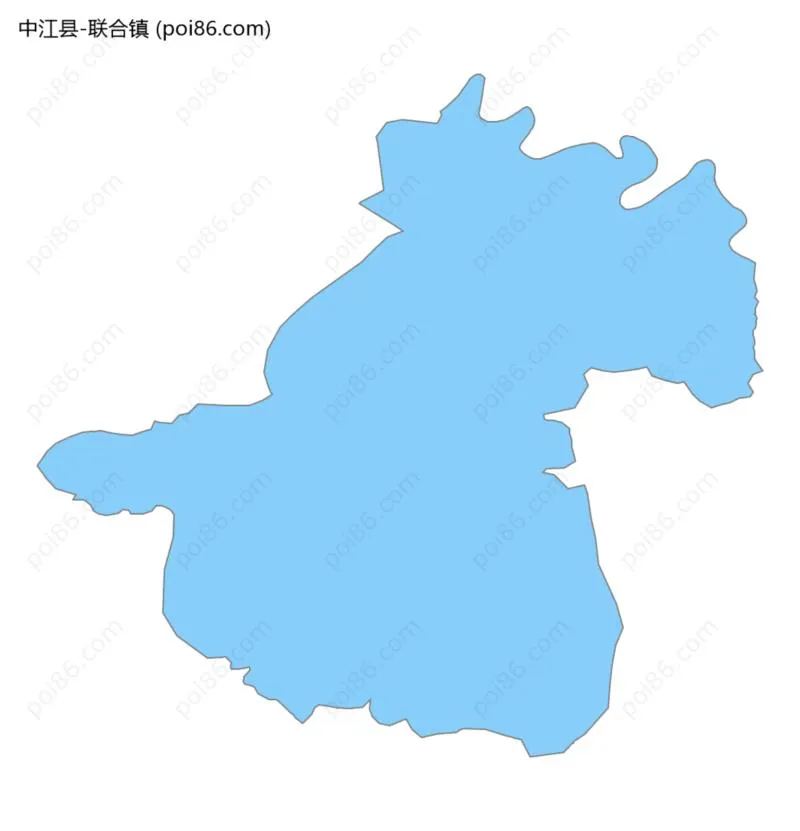 联合镇边界地图