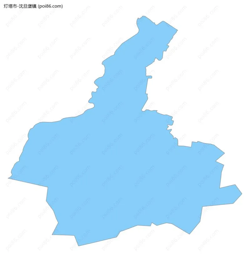 沈旦堡镇边界地图