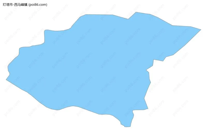 西马峰镇边界地图