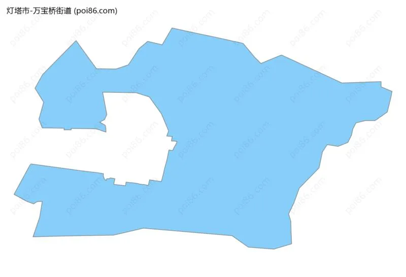 万宝桥街道边界地图