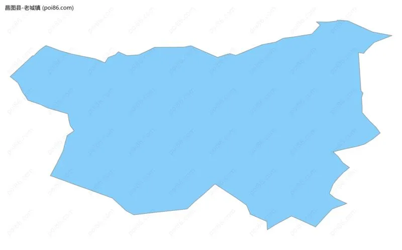 老城镇边界地图