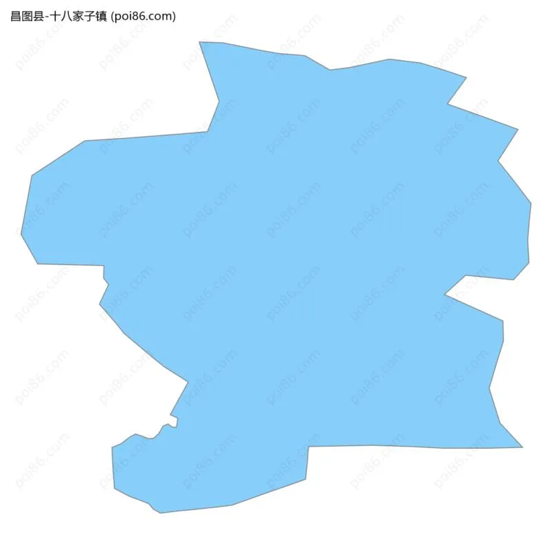 十八家子镇边界地图
