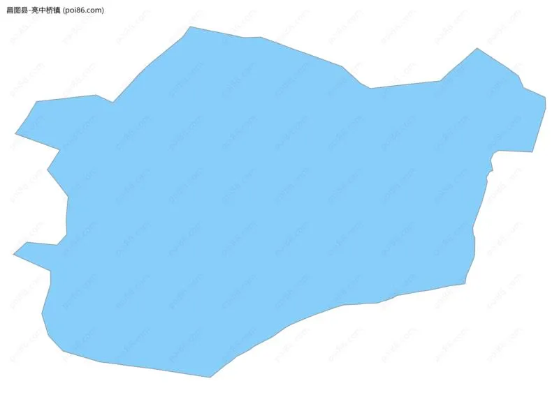 亮中桥镇边界地图