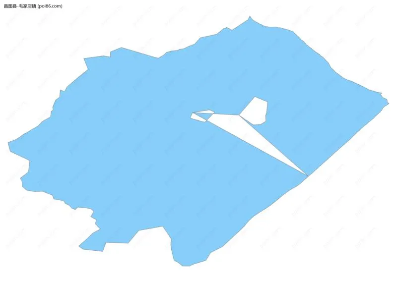 毛家店镇边界地图
