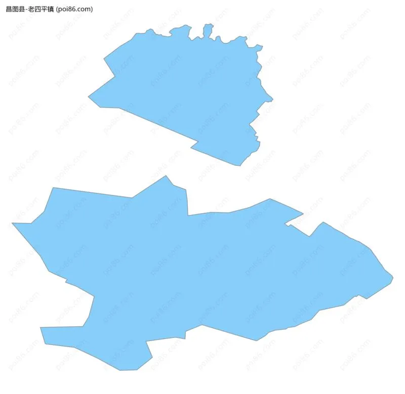 老四平镇边界地图