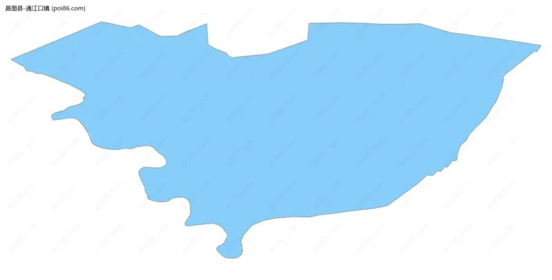 通江口镇边界地图