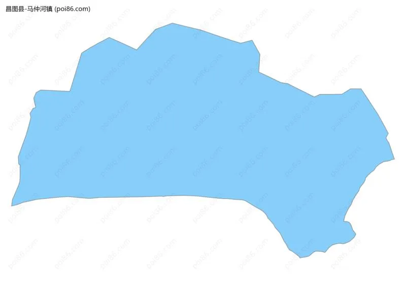 马仲河镇边界地图