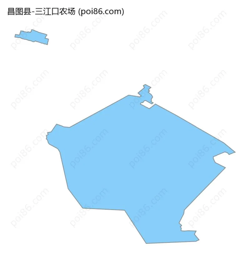 三江口农场边界地图