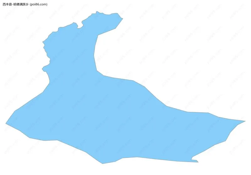 明德满族乡边界地图