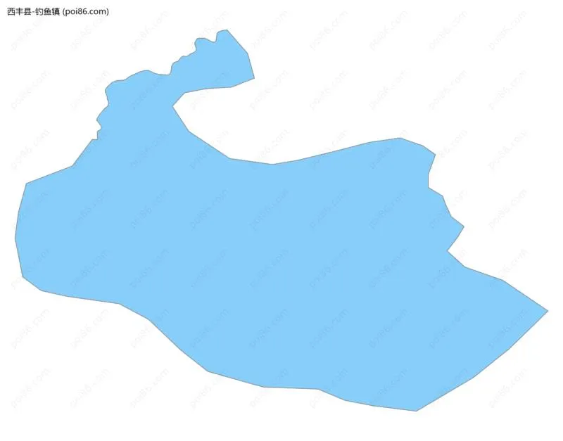 钓鱼镇边界地图
