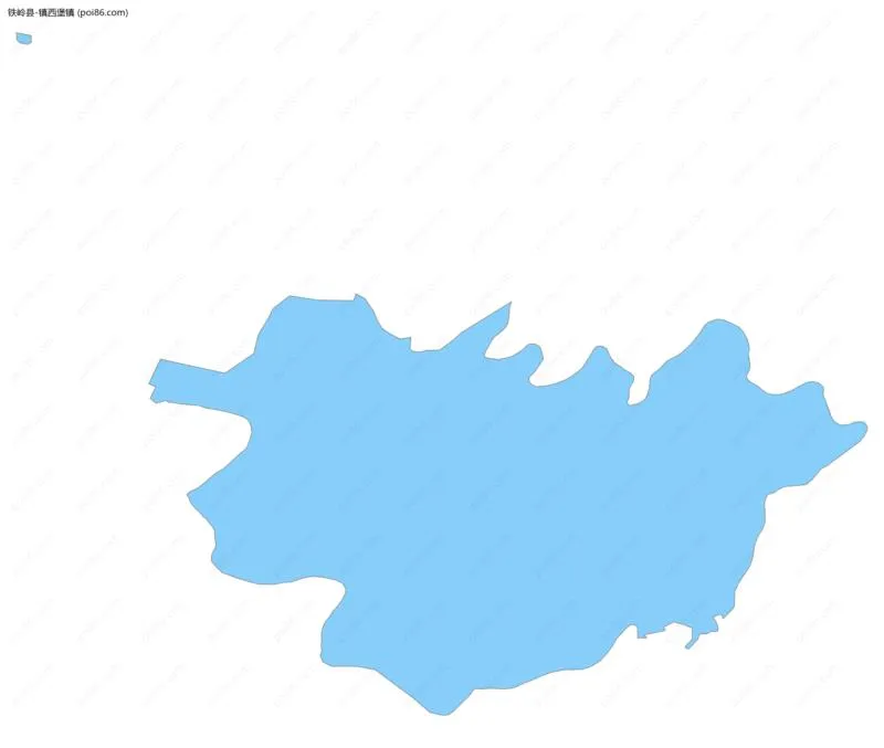 镇西堡镇边界地图