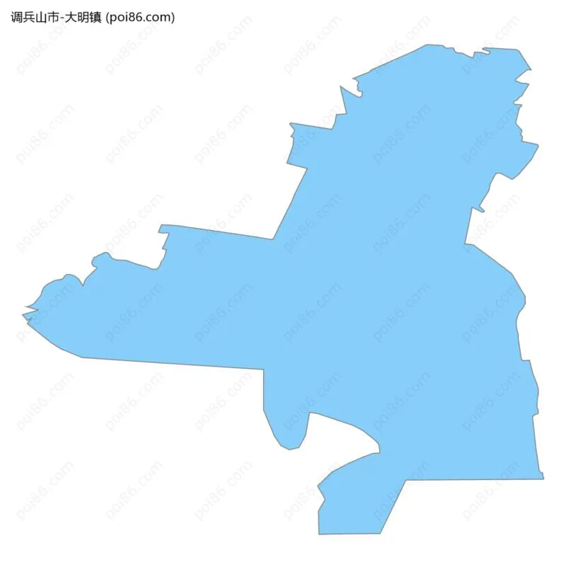 大明镇边界地图