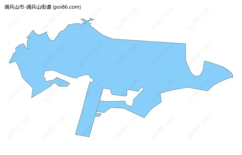 调兵山街道边界地图