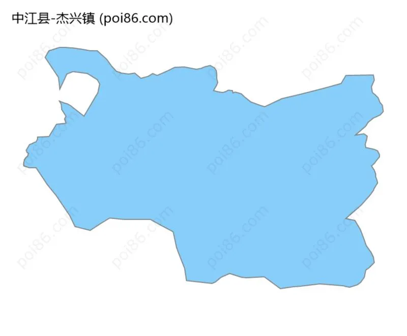 杰兴镇边界地图