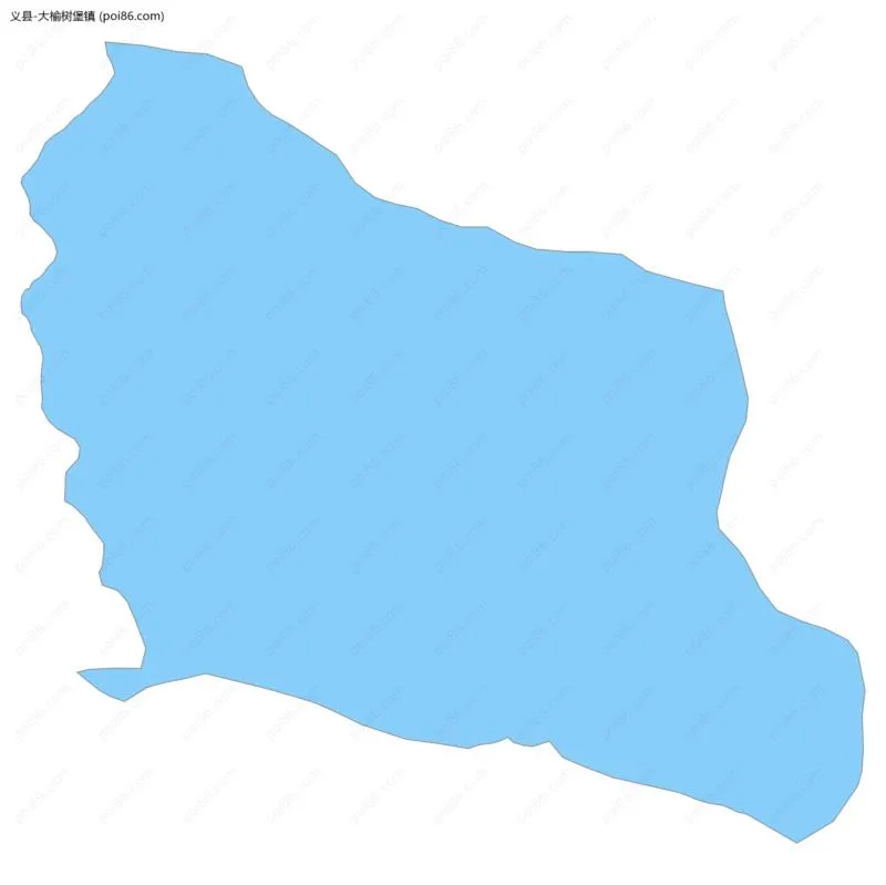 大榆树堡镇边界地图