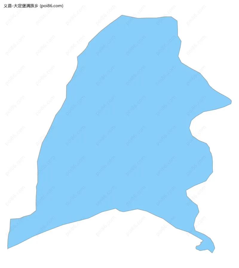 大定堡满族乡边界地图