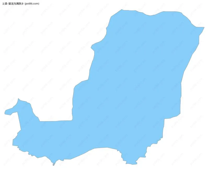 留龙沟满族乡边界地图