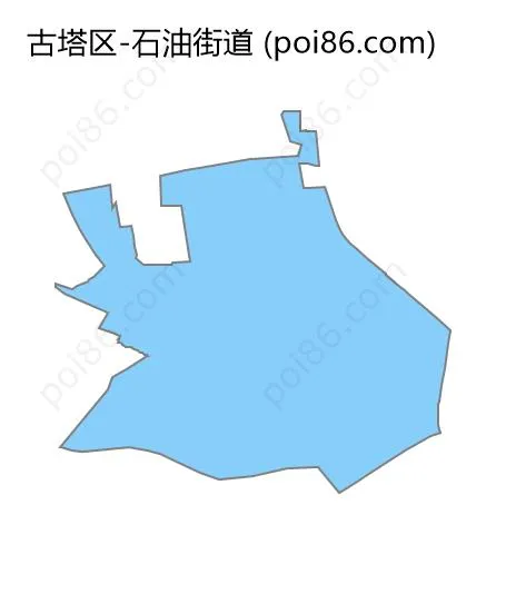 石油街道边界地图
