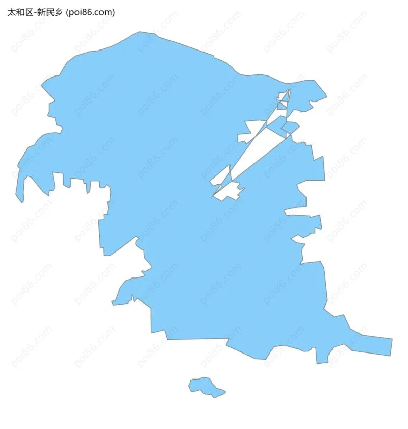 新民乡边界地图