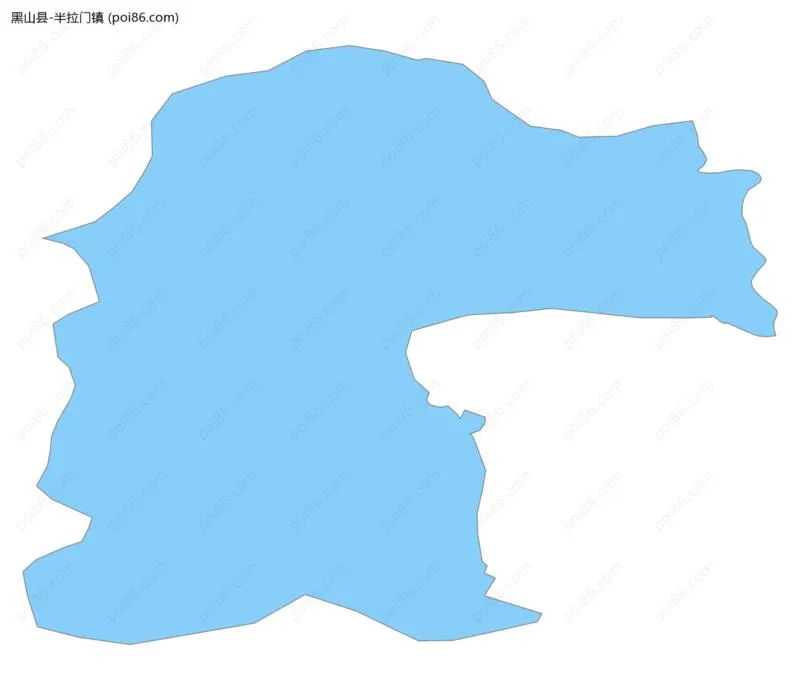 半拉门镇边界地图
