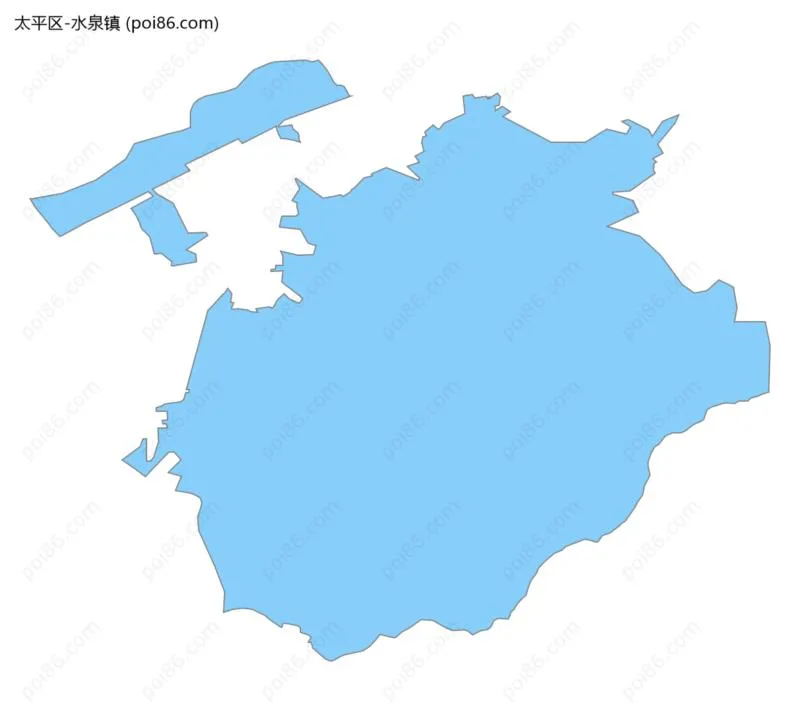 水泉镇边界地图