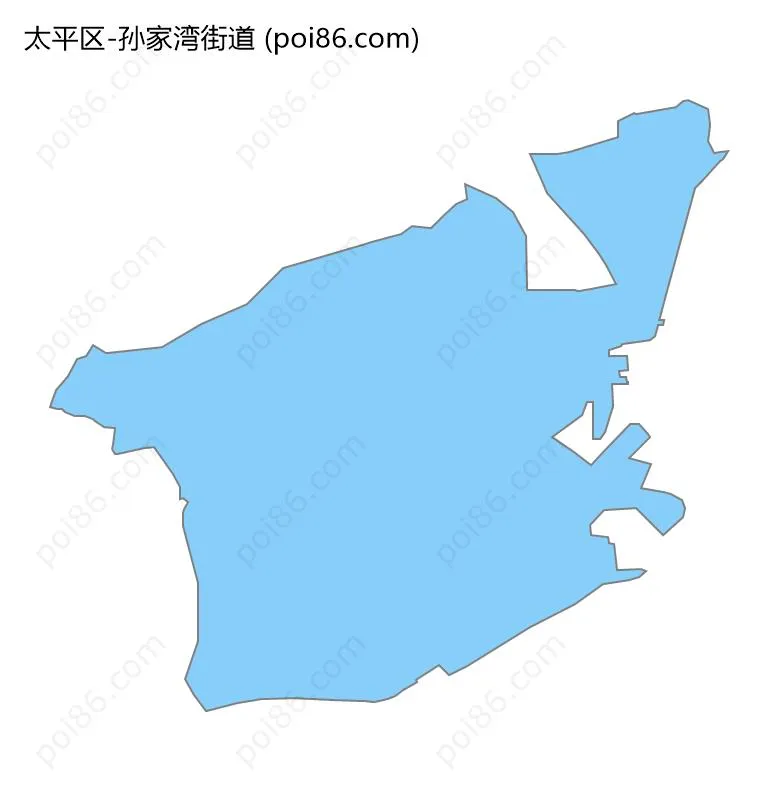 孙家湾街道边界地图