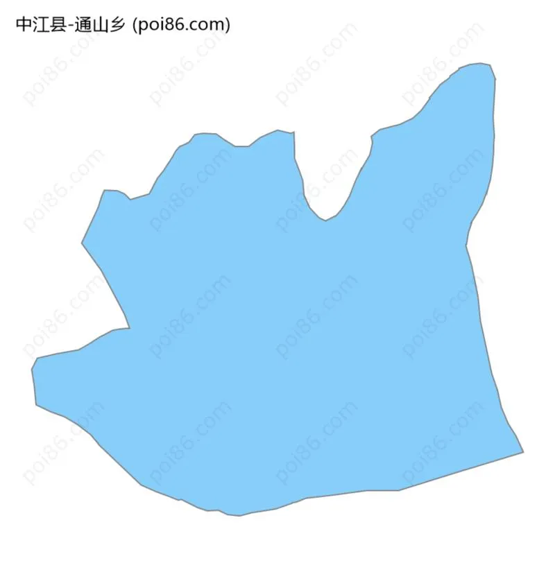 通山乡边界地图