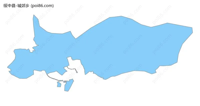 城郊乡边界地图