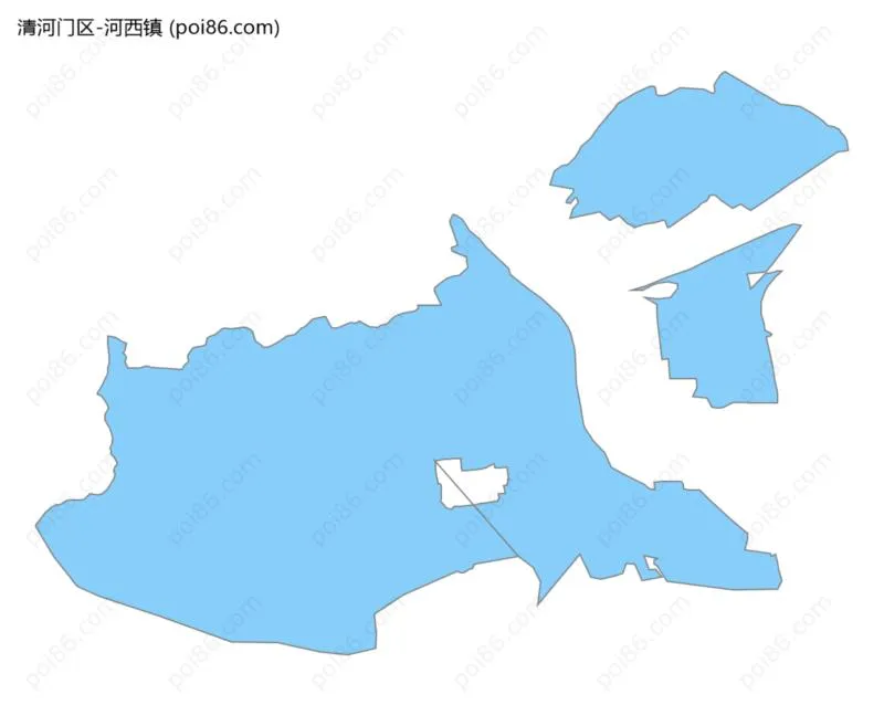 河西镇边界地图