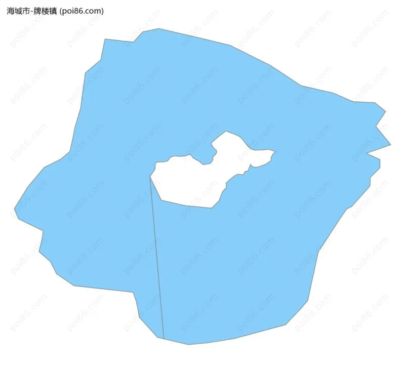 牌楼镇边界地图