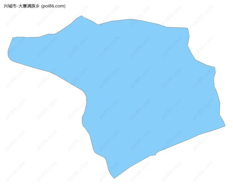 大寨满族乡边界地图