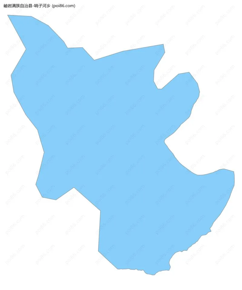 哨子河乡边界地图