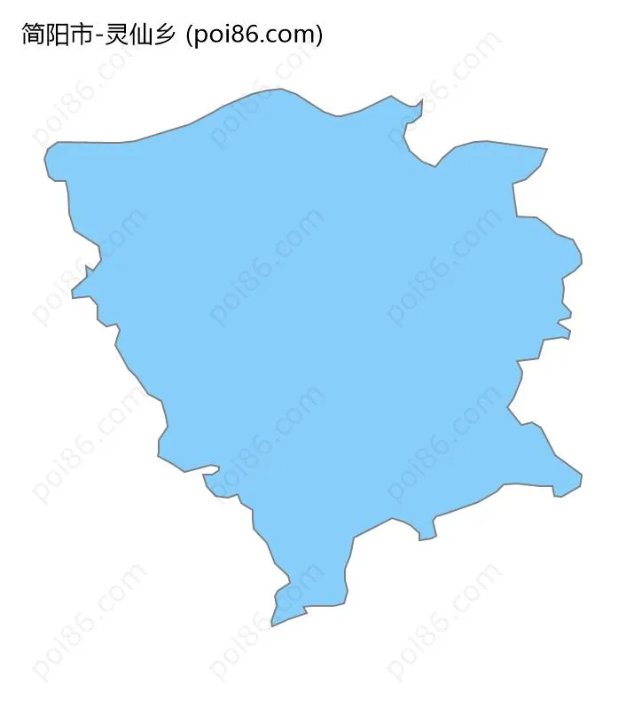 灵仙乡边界地图