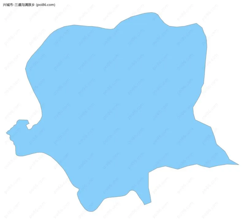 三道沟满族乡边界地图