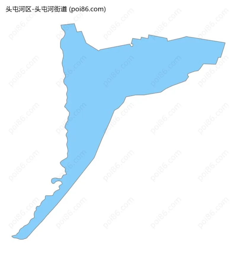 头屯河街道边界地图