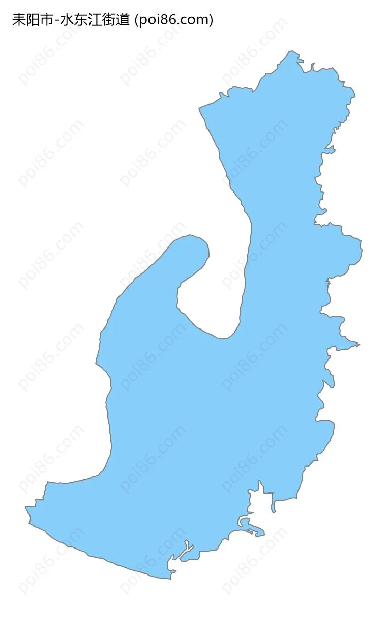 水东江街道边界地图