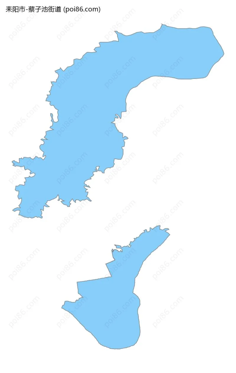 蔡子池街道边界地图