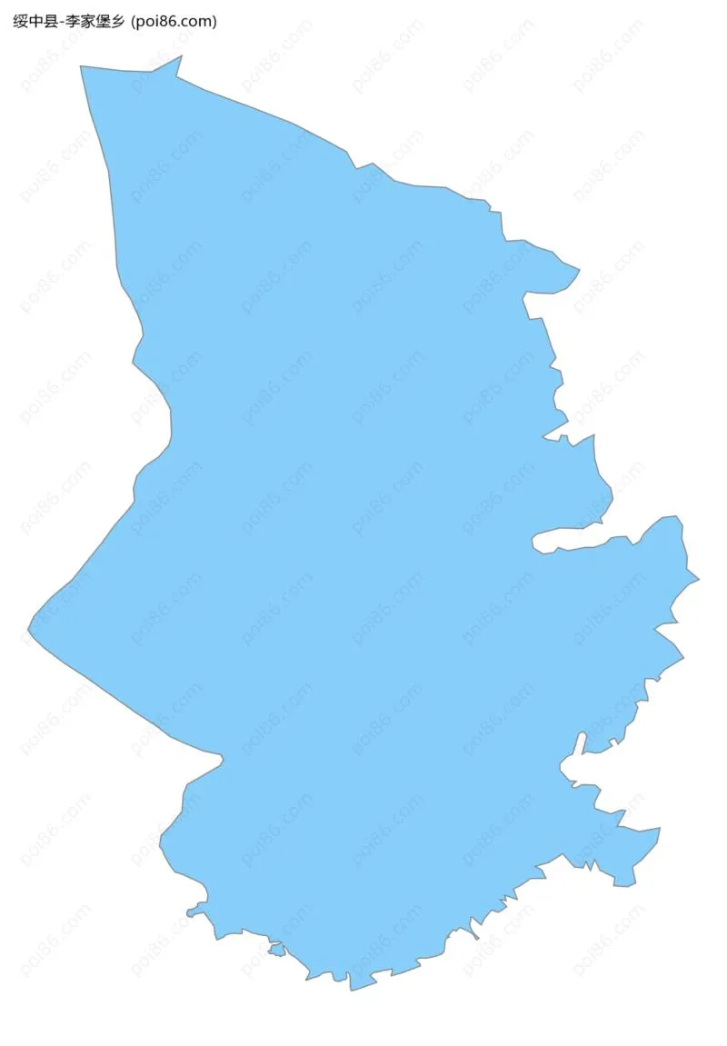 李家堡乡边界地图