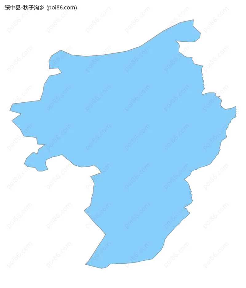 秋子沟乡边界地图