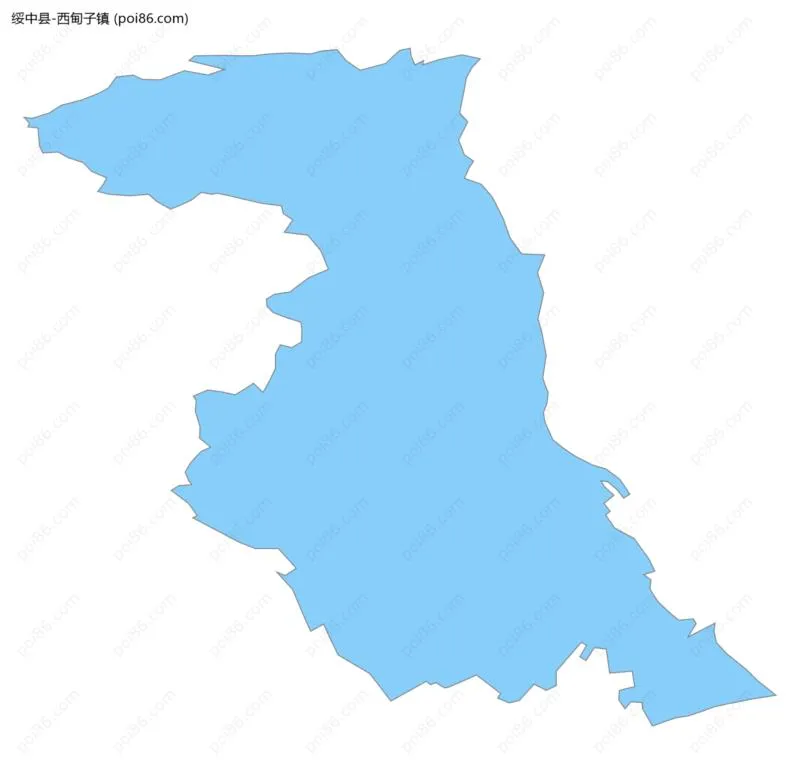 西甸子镇边界地图