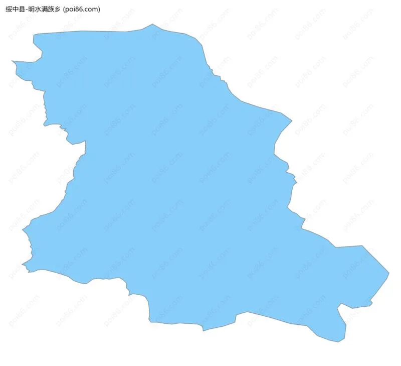 明水满族乡边界地图