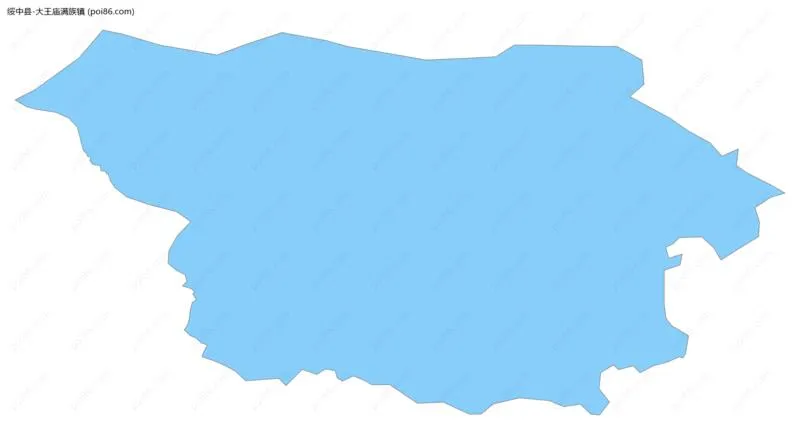 大王庙满族镇边界地图