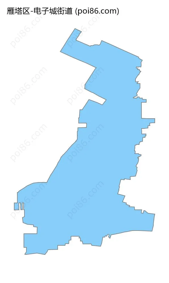 电子城街道边界地图