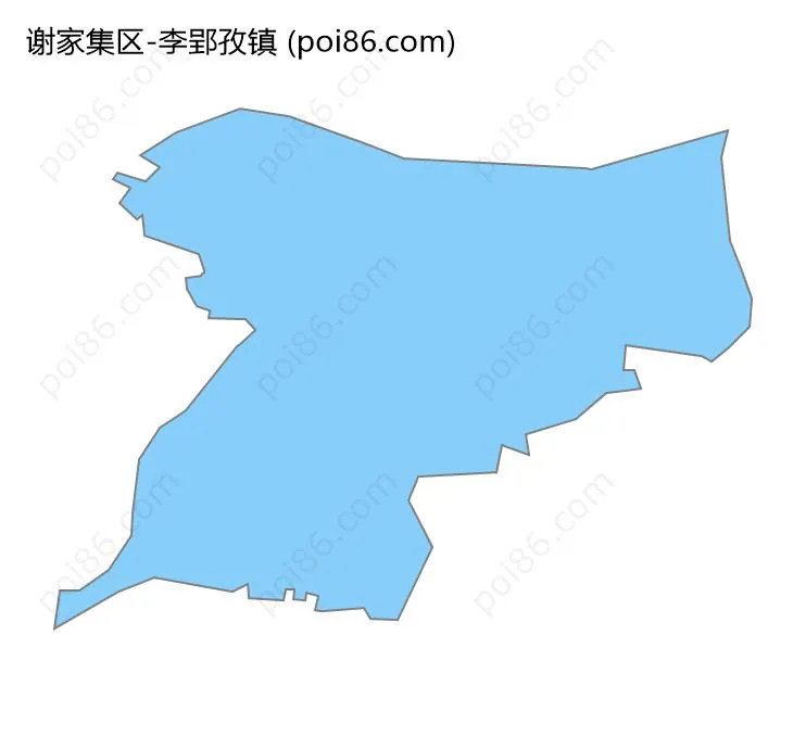 李郢孜镇边界地图