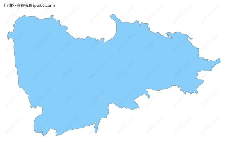 白鹤街道边界地图