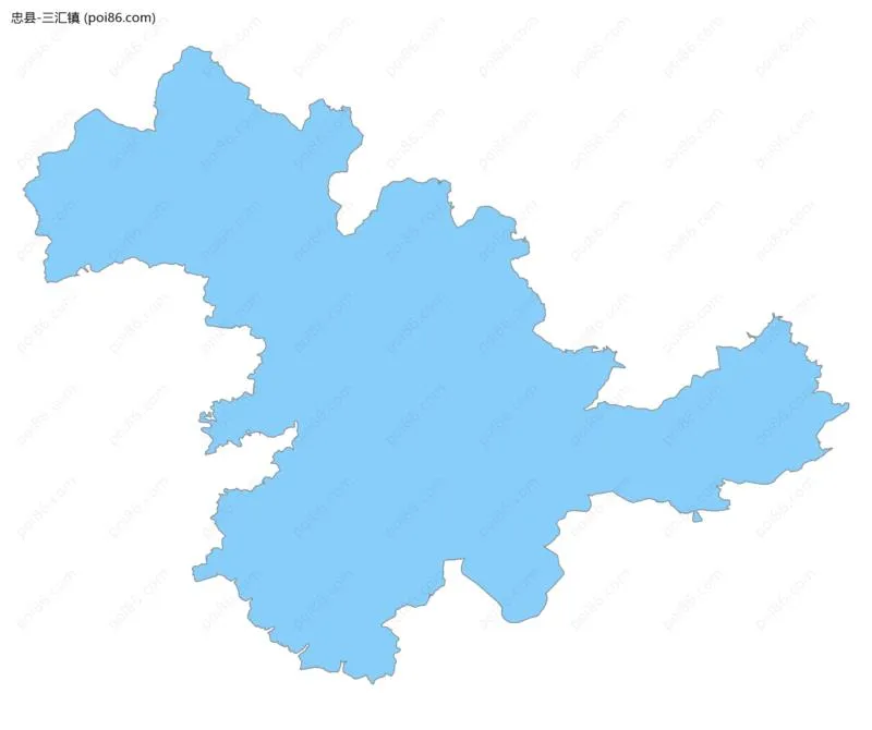 三汇镇边界地图