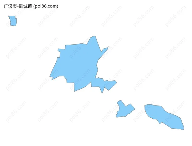 雒城镇边界地图