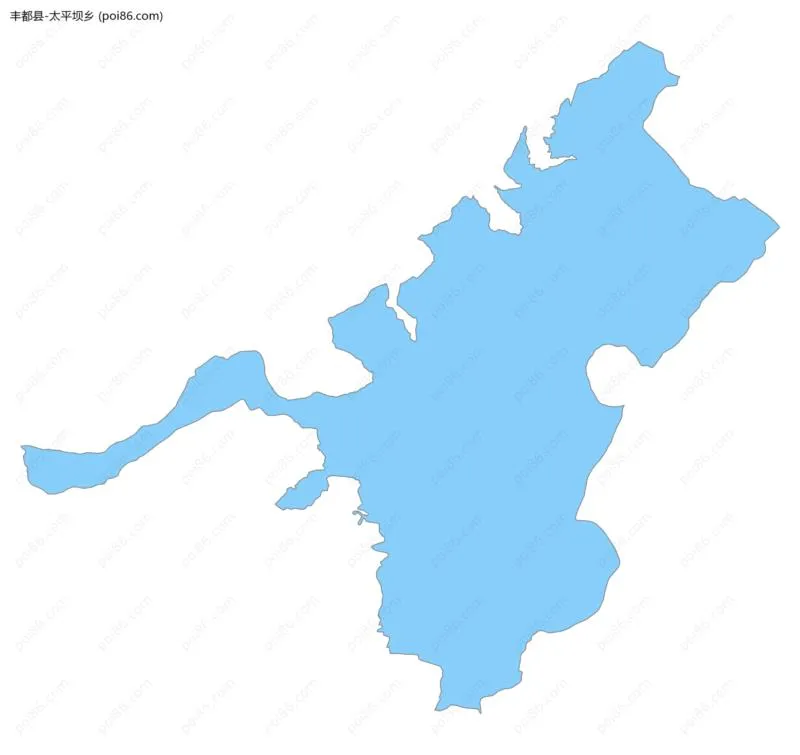 太平坝乡边界地图